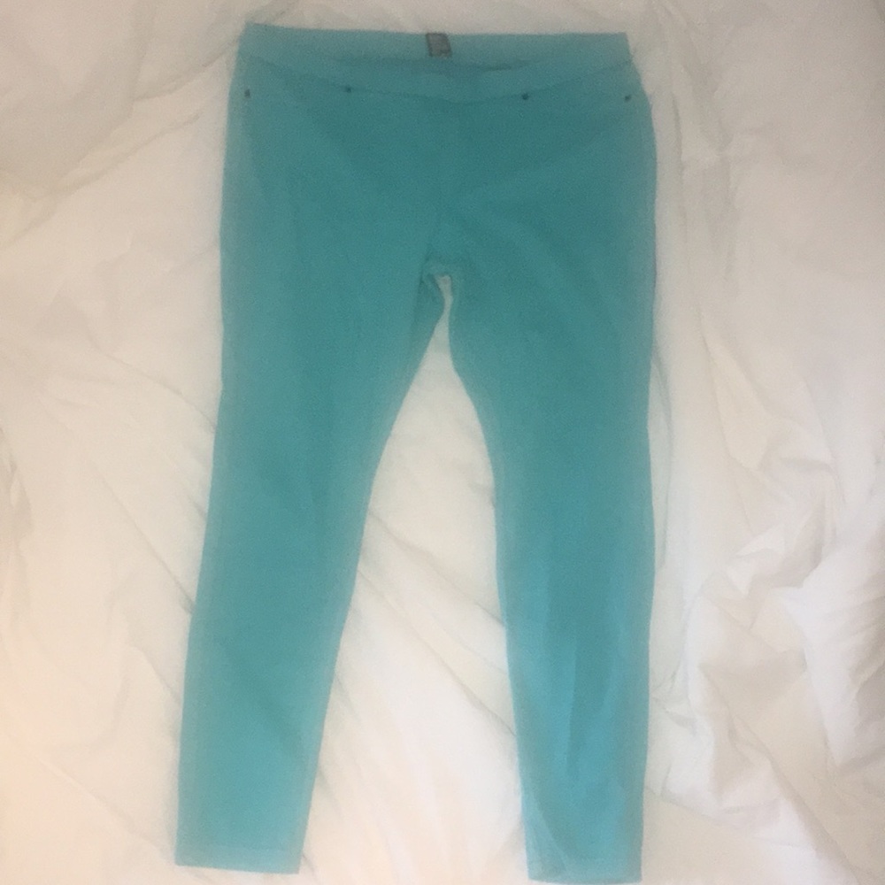 Teal Jeggings